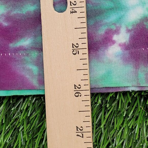 Vintage 90s Crumpled Tie-Dye Shirt XL 23x26 Green - Picture 7 of 14